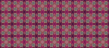 Mor ve gri renklerdeki altın desenli altın elementler. Barok tarzında duvar kağıdı tasarımı için kusursuz damaske deseni arkaplanı. Süslü raster dekorasyonu.