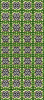 Çiçekli süslemeli, pürüzsüz bir desen. Doğu tarzında klasik tasarım öğesi. Duvar kâğıdı için altın süslü bir illüstrasyon. Süslü dantel iz sürücü. Geleneksel Arap dekoru yeşil, gri renkler