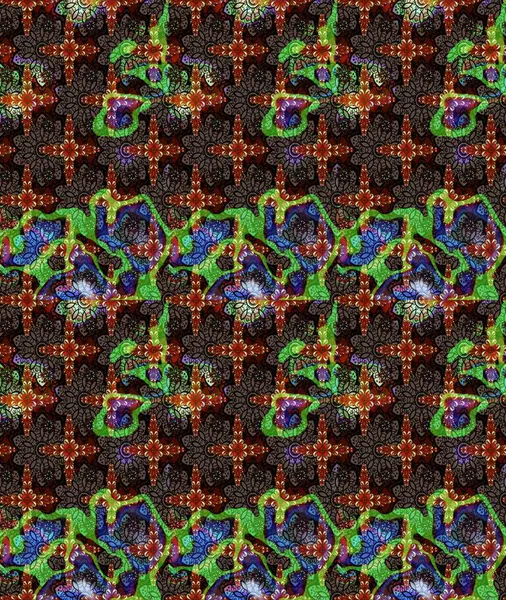 Raster illüstrasyonundaki çiçek desenli çizim. Renkli Bahar Teması eskiz kalıbı. Düz Çiçek Elementleri Tasarımı. Kahverengi renkte çiçekler.