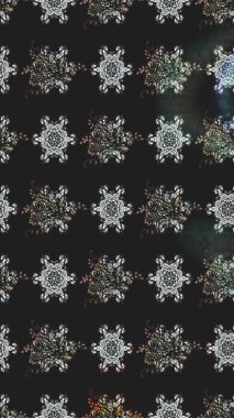 Çiçek desenli çizim. Raster illüstrasyonu. Asya tekstil tarzında. Gri renkli çiçekler. Renkli Bahar Teması eskiz kalıbı. Düz Çiçek Elementleri Tasarımı.