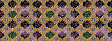 Kahverengi renkli çiçekler. Düz Çiçek Elementleri Tasarımı. Renkli Bahar Teması eskiz kalıbı. Raster illüstrasyonunda çiçek deseni çizimi.