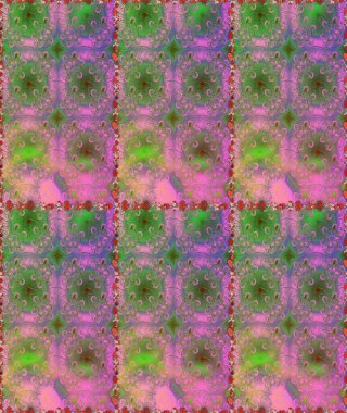 Klasik taslak çizimi. Çiçek yeşili, pürüzsüz desen. Raster çiçek izi..