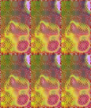 Küçük çiçekteki sevimli çiçek deseni. Kahverengi renkte çiçekler.