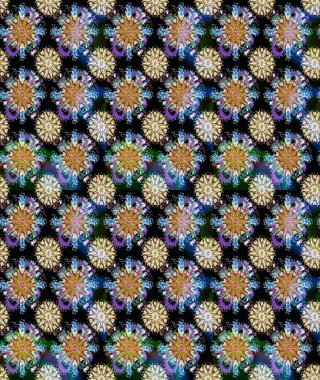 Küçük bir çiçekte eskiz deseni. Hoş bir çiçek geçmişi var. Güzel kumaş deseni. Raster illüstrasyonu.