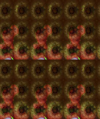 Raster çiçek desenli çiçek deseni, yapraklar, dekoratif elementler, sıçrama, lekeler, el çizimi kontur çizgileri ve Doodle çizim stili, grafik raster çizim çizimi.