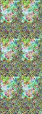 Raster illüstrasyonu. Eskiz stili yeşil ve nötr renklerde. Şirin karalama çiçekleri olan kusursuz çiçek desenleri. Raster illüstrasyonu. El yapımı çiçek ve bitki koleksiyonu.