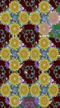 Raster güzel bir çiçek deseni çizmiş. Bahar mevsimi. Tatil havası. Nazik romantik baskı.