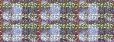 Çiçek ve yapraklı karalama şeklinde Raster çiçek deseni. Raster illüstrasyonu. Tarafsız ve gri renklerde bahar çiçekleri.