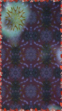 Küçük çiçekteki sevimli çiçek deseni. Gri ve kahverengi renkte çiçekler.