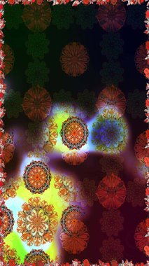 Kahverengi ve gri renkte manzaralı çiçek deseni. Üst manzara, yumuşak stil. Çiçek kompozisyonu, el boyası, hassas şablon. Sevgililer günü ve tebrik kartı konsepti için şık bir davet.