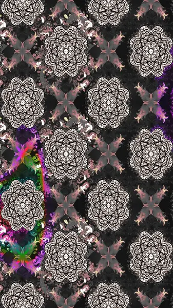 Çiçekli yaz çiçekleri. Küçük çiçekte güzel bir desen. Küçük renkli çiçekler. Moda baskıları için zarif bir şablon. Motley illüstrasyonu. Çizim.