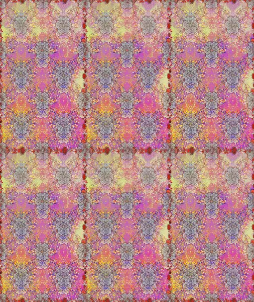 Kusursuz bir arka plan modeli. Suluboya, elle çizilmiş. Vadinin çiçekleri tarafsız ve pembe renklerde. Raster - stok.