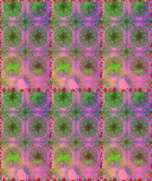 Klasik taslak çizimi. Çiçek yeşili, pürüzsüz desen. Raster çiçek izi..