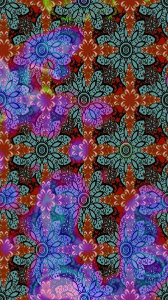 Mavi renkli çiçek desenli çizim. Suluboya tarzında mavi renkte çiçekler.