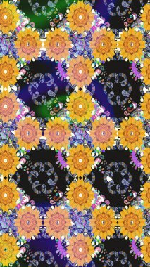 Çiçeksel gri çizim deseni. Raster çiçek izi. Klasik taslak çizimi.