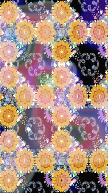 Bej renklerde manzaralı çiçek deseni. Çiçek kompozisyonu, el boyası, hassas şablon. Üst manzara, yumuşak stil. Sevgililer günü ve tebrik kartı konsepti için şık bir davet.