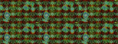 Raster Illustrasyon 'daki Çiçek Deseni' nin son moda çizimi. Güzel kumaş deseni. Renkli Yaz Temalı eskiz kalıbı. Düz Çiçek Elementleri Tasarımı.