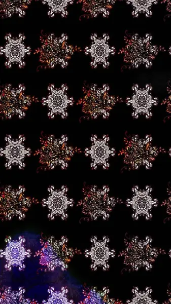 Suluboya çiçekli çiçek deseni. Raster illüstrasyonu. Siyah renklerde Asya tekstili.