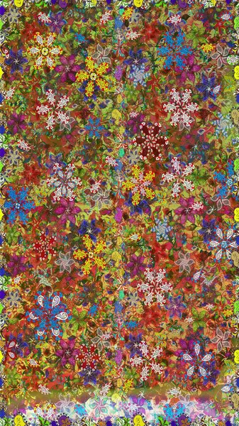 Küçük ölçekli çiçek basit şirin desende. Üretim, duvar kağıdı, baskı, hediye paketi ve scrapbooking Tekstil veya kitap için çiçek sorunsuz arka plan kapsar. Raster illüstrasyon.