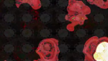 Renkli unsurlarla hareketli arka plan görüntüleri. Çiçekler. Eski model. Bayrak tarzı. Video kaydı. Şablon. Döngü. Kusursuz.. 