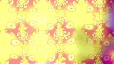 Renkli unsurlarla hareketli arka plan görüntüleri. Çiçekler. Eski model. Bayrak tarzı. Video kaydı. Şablon. Döngü. Kusursuz.. 