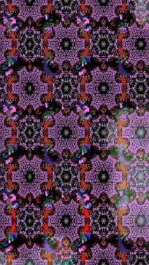 Renkli unsurlarla hareketli arka plan görüntüleri. Çiçekler. Eski model. Bayrak tarzı. Video kaydı. Şablon. Döngü. Kusursuz.. 