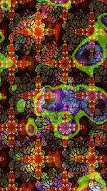 Kahverengi renkli çiçekler. Raster illüstrasyonunda çiçek deseni çizimi.