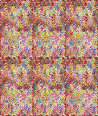 Suluboya, elle çizilmiş. Raster hisseleri. Kusursuz bir arka plan modeli. Tarafsız ve pembe çiçekler.