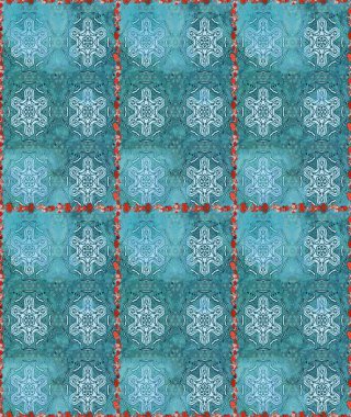 Soyut etnik raster kusursuz desen. Kabile sanatı boho baskısı, klasik çiçek arkaplanı. Arkaplan dokusu, duvar kağıdı, mavi ve nötr renklerde çiçek teması.