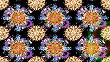 Kusursuz Vintage Çiçek Deseni. Raster Kalça dokusu deseni.