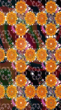 Organik motif arka planı. Çizim kalıbı. Raster illüstrasyonu. Ultraviyole kumaş deseni.