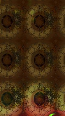 Çiçekli karalama şeklinde Raster çiçek deseni. Kahverengi renkli çiçekler. Nazikçe, güzel çiçek arkaplanı..