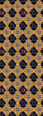 Siyah renkli çiçekler. Renkli Bahar Teması eskiz kalıbı. Çiçekli çizim şekli. Düz Çiçek Elementleri Tasarımı.