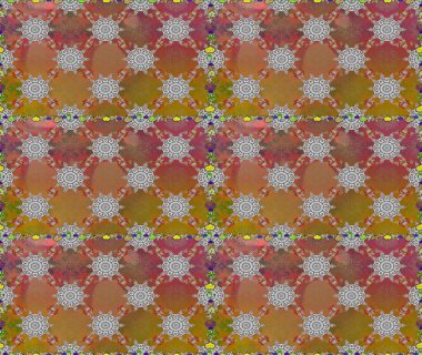 Raster illüstrasyonu. Küçük çiçekli şirin bir desen. Çiçek ve yapraklı çiçek deseni.