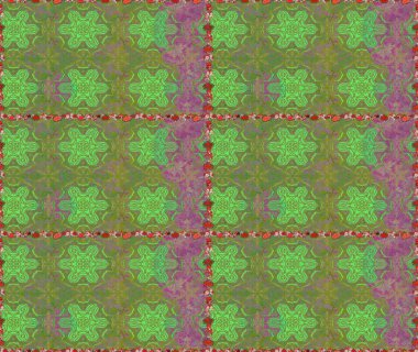 Raster illustration. Seamless pattern with cute flowers and leaves on green and neutral colors, watercolor floral pattern, tileable for wallpaper, card or fabric.