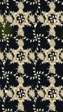 Modern çiçek arkaplanı. Halk tarzı. Moda baskıları için zarif bir şablon. Parlak renkli çiçekleri ve gri yaprakları olan muhteşem bir çiçek deseni..