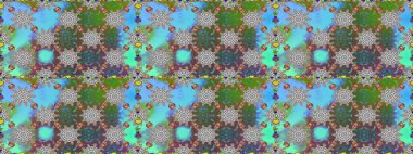 Mavi ve gri renkte çiçekler. Küçük çiçekteki sevimli çiçek deseni. Raster illüstrasyonu.