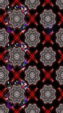 Raster düz çiçek çizim deseni. Hediye ambalaj kağıdı, tebrik kartları, posterler ve pankart tasarımı. Siyah renkte çiçekler.