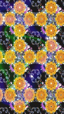 Küçük çiçekteki sevimli çiçek deseni. Sarı renkte çiçekler.