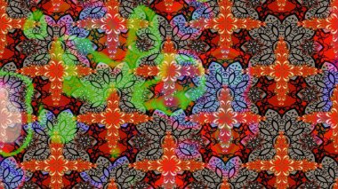 Sevimli çiçek raster deseni. Renkli Yaz Temalı eskiz kalıbı. Düz Çiçek Elementleri Tasarımı. Kahverengi renkte çiçekler.