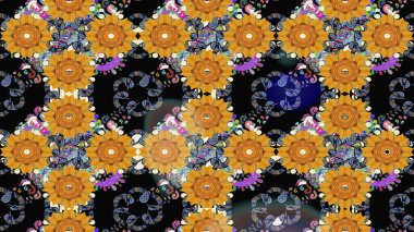 Modaya uygun kumaş deseni. Küçük çiçekteki sevimli çiçek deseni. Tony 'nin kumaş kalıbını çiz. Raster illüstrasyonu.