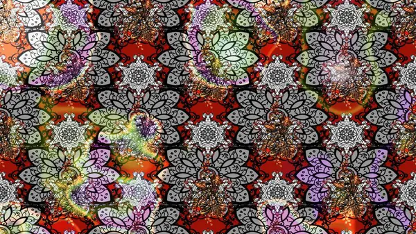 Çiçekli karalama şeklinde Raster çiçek deseni. Gri renkli çiçekler. Nazik, sevimli çiçek arkaplanı..