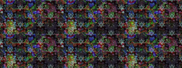 Kabile sanatı boho baskısı, klasik çiçek arkaplanı. Soyut etnik raster çizim kalıbı. Arkaplan dokusu, duvar kağıdı, siyah renkli çiçek teması.