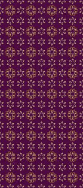 Damask altın soyut çiçek deseni mor, kahverengi ve bej renklerde. Raster illüstrasyonu. Süsleme.