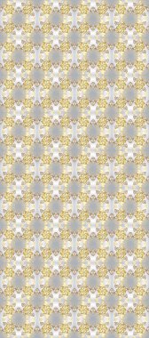 Kusursuz klasik raster altın desenli. Geleneksel oryantasyon süsü. Gri, nötr ve bej renklerde altın elementlerle kusursuz desen. Raster illüstrasyonu. Klasik vintage arkaplan.