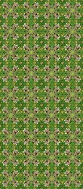 Geleneksel altın sarısı desenli yeşil ve gri renkli ve altın elementli. Barok tarzında kusursuz bir doğulu süsü..