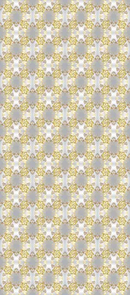 Kusursuz klasik raster altın desenli. Geleneksel oryantasyon süsü. Gri, nötr ve bej renklerde altın elementlerle kusursuz desen. Raster illüstrasyonu. Klasik vintage arkaplan.