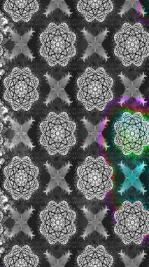 Çiçekli karalama şeklinde Raster çiçek deseni. Nazik, sevimli çiçek arkaplanı. Gri renkli çiçekler.