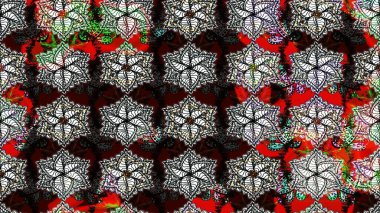 Raster illüstrasyonu. Çiçek ve yapraklı karalama şeklinde Raster çiçek deseni. Nazikçe, bahar çiçekleri siyah renklerde.