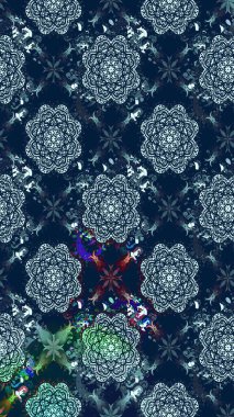 Parlak çiçekli kolaj çiçeği mavisi. Çiçekli zambakların eskiz geçmişi. Çiçek tasarımı için inanılmaz kolaj cennet tarzı..